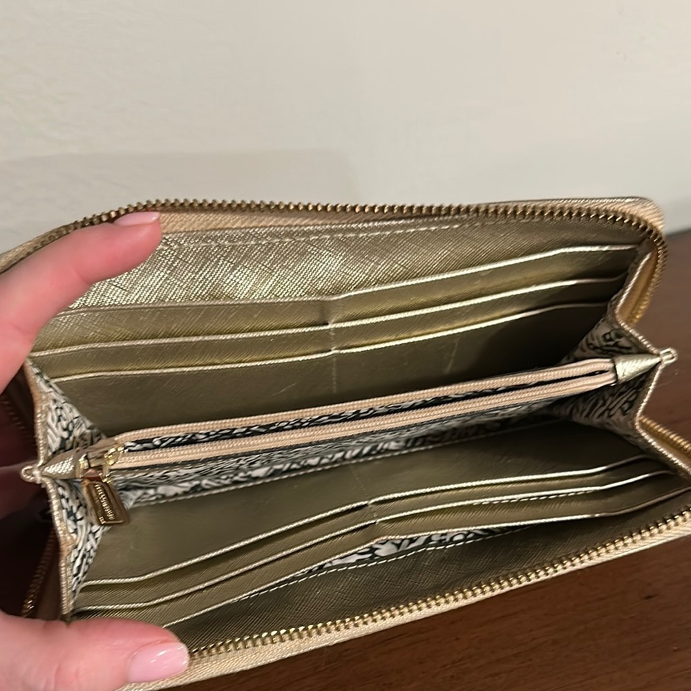 Rebecca Minkoff Gold Textured Wallet - Picture 6 of 9
